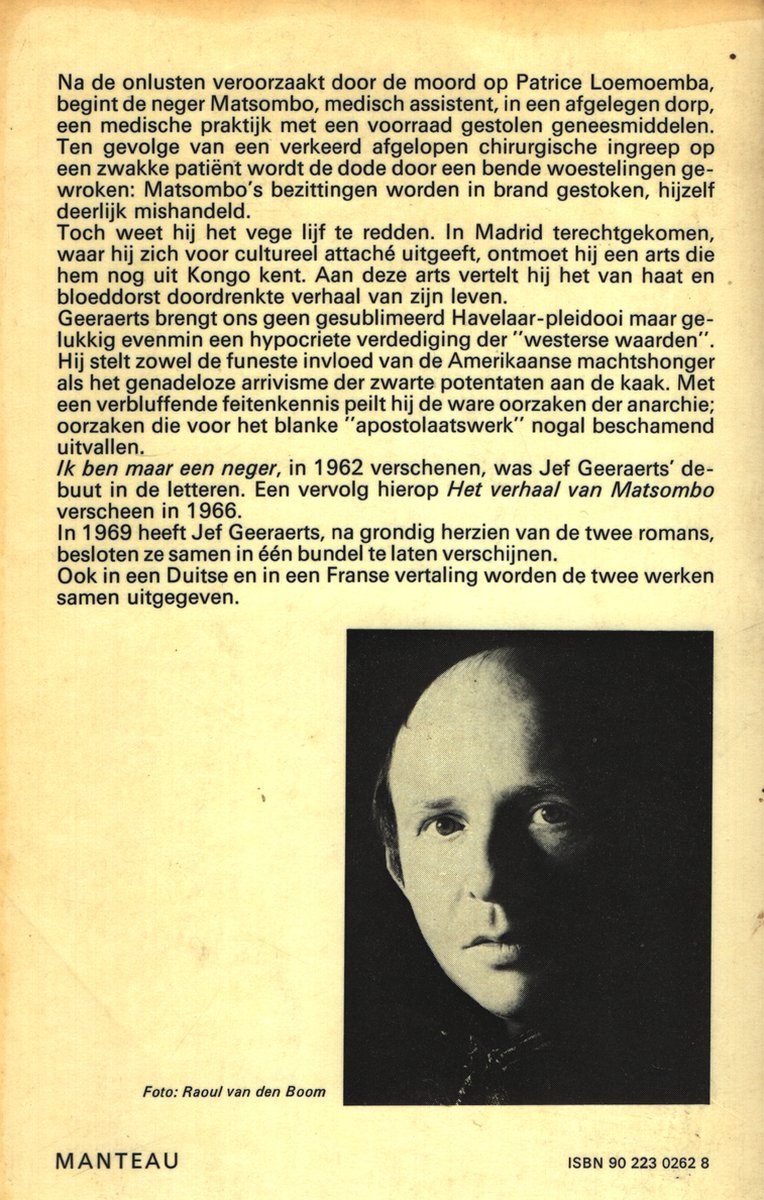 Ik ben maar een neger gevolgd door Het verhaal van Matsombo, Jef Geeraerts