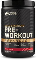 Optimum Nutrition Gold Standard Pre-Workout Advanced - Pré-entraînement - Fruit Punch - 420 grammes (20 doses)