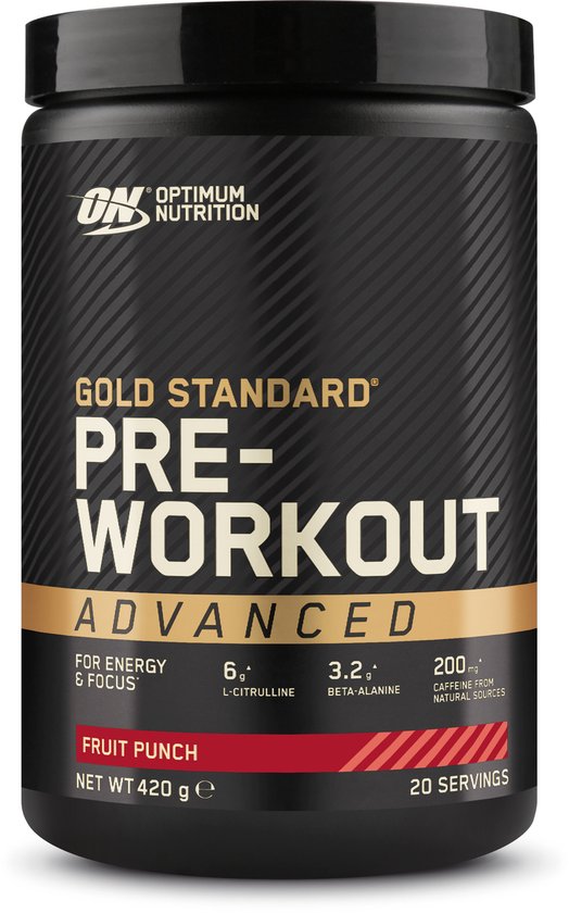 Optimum Nutrition Gold Standard Pre-Workout Advanced - Pre Workout - Fruit Punch - 420 gram (20 doseringen)