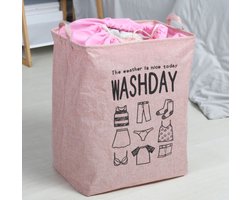 Inklapbare wasmand roze 53x43,5x33 cm