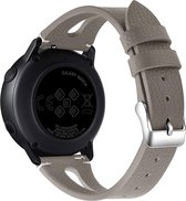 Smartwatch bandje - Geschikt voor Samsung Galaxy Watch 5 (incl. Pro) en Galaxy Watch 4, Watch 3 41mm, Active 2, 20mm horlogebandje - PU Leer split - Fungus - Grijs