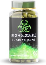 Biohazard - Turkesterone - 10% Extract - 500mg - 60 Capsules - Testosterone booster - Testosterone capsules - Afvallen - Fatburner