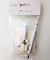 Pennenset Something Blue Flowers - trouwen - huwelijk - bruiloft - pennen set - blauw