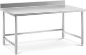 Royal Catering Roestvrijstalen tafel - 150 x 90 cm - opstand - 95 kg draagvermogen - Royal Catering
