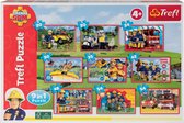 Brandweerman Sam Puzzel - Puzzle - 9 in 1 - Voor Kinderen - Trefl - Aanbevolen leeftijd: vanaf 4 jaar