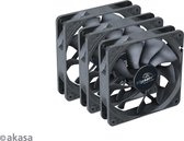 Akasa Viper Black S-FLOW blade 12cm Fan,3 pcs bundle