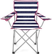 campingstoeltje strepen 48 x 81 x 85 cm junior blauw