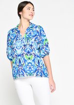 LOLALIZA Blouse met print - Blauw - Maat 46