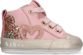 Bunnies JR 222120-570 Meisjes Babysneakertjes - Roze - Leer - Veters