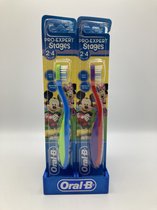 Oral-B - Mickey Mouse - 2 tot 4 jaar - Kindertandenborstel - Easy Grip - Groen