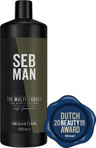 SEB MAN The Multitasker Care 3-in-1 Shampoo 1000ml - Normale shampoo vrouwen - Voor Alle haartypes