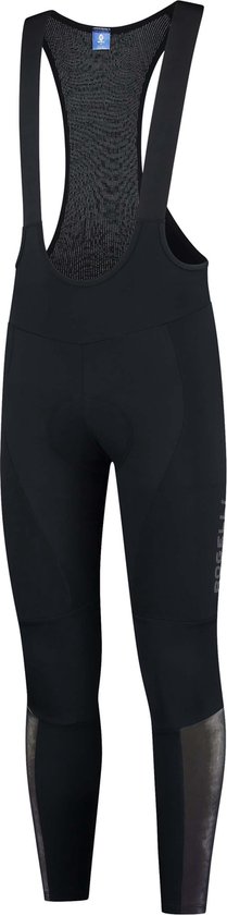 Rogelli Essential HI VIS Lange Fietsbroek - Met Bretels - Heren - Zwart, Reflectie - Maat L