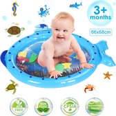 Baby Water Speelkleden - Water Speelmat - Watermat voor baby's -BPA-vrij - Opblaasbaar Waterspeelgoed - Babygym Speelmat - voor baby sensorische ontwikkeling - Blauw