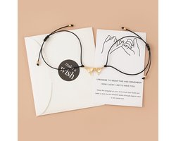 Bixorp Friends Vriendschapsarmbandjes voor 2 met Goudkleurige Pinky Promise in Envelop - BFF Armband
Meisjes - Best Friends Armband Vriendschap Cadeau voor Twee