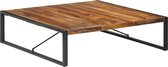 Salontafel 140x140x40 cm massief hout met sheesham-afwerking