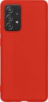 Hoesje Geschikt voor Samsung A53 Hoesje Siliconen Cover Case - Hoes Geschikt voor Samsung Galaxy A53 Hoes Back Case - Rood