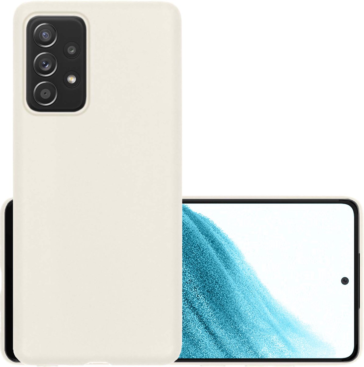 Hoesje - Geschikt voor Samsung Galaxy A53 - Sterk & Shockproof - Hoes Cover - Siliconen Case - Wit