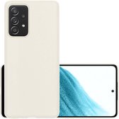 Hoes Geschikt voor Samsung A53 Hoesje Cover Siliconen Back Case Hoes - Wit