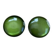 Clip oorbellen- Groen- 2.5 cm- extra groot-Charme Bijoux