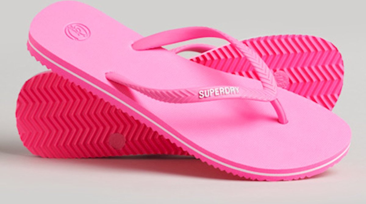 Superdry Dames Klassieke vintage teenslippers Roze