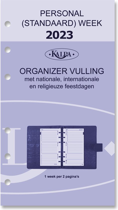 Organizer Kalpa Personal agenda 2025-2026 7dagen/2pagina's bloem blauw