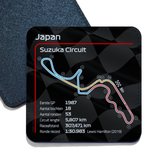 ILOJ onderzetter - Formule 1 circuit - Japan - Suzuka Circuit - 2022 - vierkant