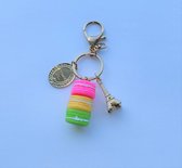 - Schattige - Sleutelhanger - Keychain - Macarons - Eiffeltoren - Parijs  -