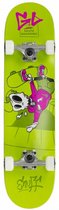 skateboard Skully 75 x 18,4 cm groen