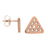 IXXXi Jewelry Oorbellen Ear Studs Design Triangle rose goudkleurig