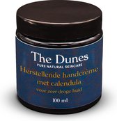 The Dunes pure natural skincare BIO handcrème die snel en volledig door de huid opgenomen wordt, voelt absoluut niet vettig aan, herstelt de handen snel, met verse goudsbloemen gem