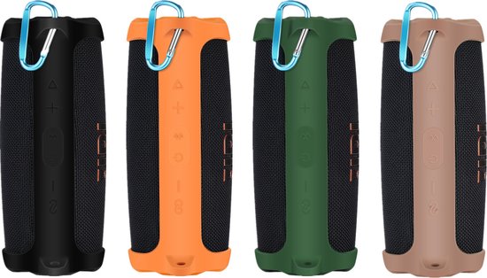 YONO Siliconen Hoes geschikt voor JBL Charge 5 - Case met Draagriem en Clip - Beschermhoes - Zwart van Yono — afbeelding 3