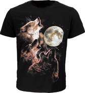 Wolvenroedel Huilen Bij Volle Maan T-Shirt - Origineel Design - 3XL