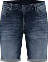 Purewhite -  Heren Skinny Fit   Korte Broek  - Blauw - Maat 25