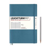 Leuchtturm notitieboek softcover composition 17.5x25cm lijn stone blue