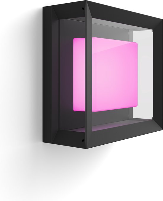 PHILIPS HUE Econic Wandlamp voor Buiten (Zwart) Wit en Gekleurd Licht | Hue White and Color Ambiance PHILIPS HUE Econic Wandlamp voor Buiten (Zwart) Wit en Gekleurd Licht | Hue White and Color Ambiance