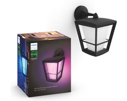 Philips Hue Econic muurlamp – wit en gekleurd licht – zwart – omlaag