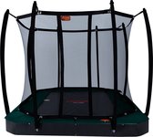 Avyna Pro-Line FlatLevel trampoline  234 – 340x240 cm + Royal Class veiligheidsnet - Groen