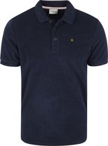 No Excess - Structuur Polo Donkerblauw - Modern-fit - Heren Poloshirt Maat XXL