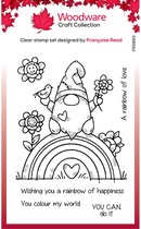 Woodware Clear singles stempel - Rainbow gnome