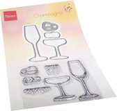 Marianne Design Clear stamp & mal - Tiny's champagne