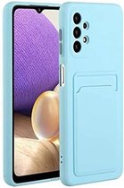 Samsung A52/A52s - Licht blauw - Built in card pocket case