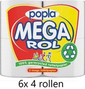 Popla Megarol wc papier - 24 rollen (6x4)