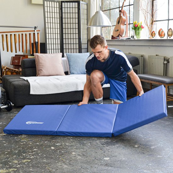 Tapis de sol 180 cm pour Fitness et Exercices, Matelas de Gym Épais et  Pliable pour la Maison