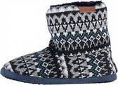 sloffen jongens textiel grijs/blauw maat 31-32