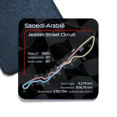 ILOJ onderzetter - Formule 1 circuit - Saoedi-Arabië - Jeddah Street Circuit - 2022 - vierkant