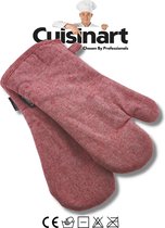 Gants de Gants de four Cuisinart Pro Luxury Performance - Résistant à la chaleur jusqu'à 200 °C - 100 % Katoen - Pinky Strawberry