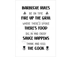 25 stuks barbecue rules Wenskaart A6 (10.5x14.8cm) enkele quote kaarten - excl. enveloppen | kaartenshop | goedkope kaarten kopen