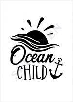 Wenskaarten A6 (10.5x14.8cm) enkele quote kaarten ocean child - 50 stuks | woondecoratie | groothandel