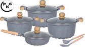 Gietijzeren pannenset - 10pcs - keuken kookpot inductie - 10pcs kitchen cooking pot induction - 1 Set Doos - CPKG