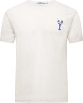 Hommard T-Shirt Wit met kleine Blauwe Paisley Lobster Large